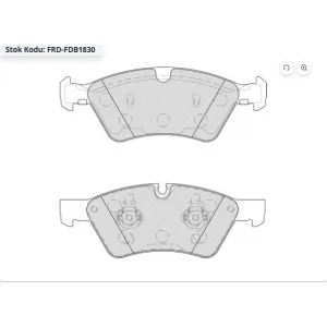 FREN BALATASI ÖN MERCEDES E SERİ S211-W211  (03-09) GL SERİ X164 (06>) W463 (08>) M SERİ W164 (05-11) W166 (11>) R SERİ W251-V251 (06>)