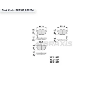 FREN BALATASI ARKA CERATO (00-06) MATRIX (00-10) NAVARA NP 300(08-13) 200SX (93-99)