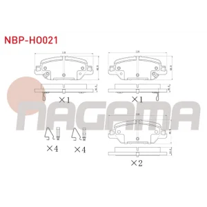 FREN BALATASI ARKA HONDA CR-V IV (2012>) CR-V V (2018>)