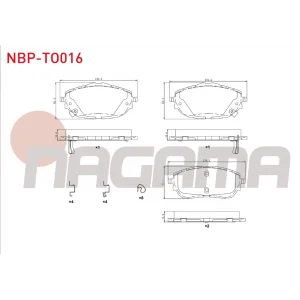 FREN BALATASI ÖN TOYOTA AURIS (2012>) COROLLA (2013-2018) 1.33-1.6 BENZİNLİ / 1.4 D4D