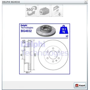 FREN DİSKİ ÖN VW CRAFTER (2006-2016) MERCEDES SPRINTER W906 (06-18) TEK-ÇİFT TEKER HAVALI 300MM