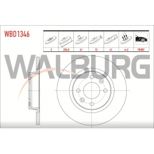FREN DİSKİ ÖN SYMBOL III (13>) TWINGO I (93-07) TWINGO II (07-14) LOGAN (04-10) SANDERO (08-12) SANDERO II (12>) DÜZ 259MM