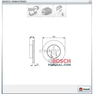 FREN DİSKİ ÖN MERCEDES C SERİ C204 (11>) S204 (07-14) C SERİ W204 (07-14) HAVALI 288MM