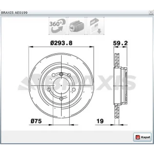 FREN DİSKİ ARKA BMW 3 SERİ E46 (98-05) Z4 E85 (03-09) Z4 E86 (06-09)  HAVALI 294MM