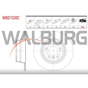 FREN DİSKİ ARKA DÜZ BMW X5 E53 3.0D  (00-07) 324MM