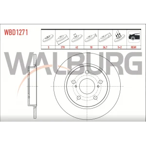 FREN DİSKİ ARKA TOYOTA AURIS (06-12) AURIS (012>) / COROLLA (07-12) COROLLA 1.4 D4D (13-18) DÜZ 270MM