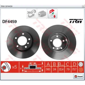 FREN DİSKİ ÖN BMW 1 SERİSİ E81 (06-12) E82 (07-13) E87 (03-13) E88 (08-13) 3 SERİ E90 (05-11) E91 (04-12) E92 (06-13) E93 (06-13) Z4 E89 (09>) HAVALI 300MM