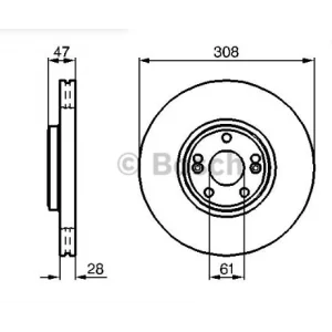 FREN DİSKİ ÖN RENAULT LAGUNA II (01-07) HAVALI 308MM