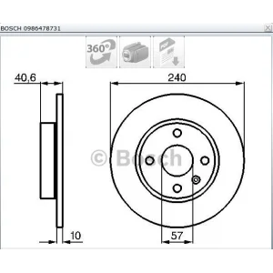 FREN DİSKİ ARKA OPEL CORSA C (00-09) COMBO (01-12) TIGRA (04-11) DÜZ 240MM