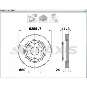 FREN DİSKİ ÖN LACETTİ (04-10) EPICA 05> NUBIRA 03> HAVALI 255.8MM