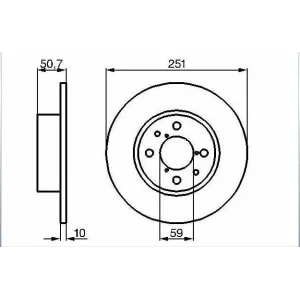 FREN DİSKİ ARKA BRAVO II (06>) LINEA (07>) STILO (01-10) DELTA III (08-14) DÜZ 251MM