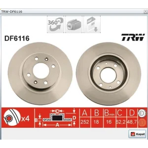 FREN DİSKİ ÖN HYUNDAİ İ10 (07-13) İ10 (13>) İ10 (19>) KİA PİCANTO (04-11) HAVALI 252MM