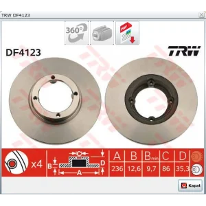 FREN DİSKİ ÖN MATIZ (1998>) MATIZ (2005>) SPARK (2005-2009) DÜZ 236MM