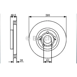 FREN DİSKİ ÖN AVENSİS (03-08) AVENSİS (97-03) COROLLA VERSO (01-04) COROLLA VERSO (04-09) HAVALI 295MM GÖBEK ÇAP 62MM