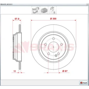 FREN DİSKİ ARKA MERCEDES VİTO W447  2014> V SERİSİ W447 (03-14) DÜZ 300M