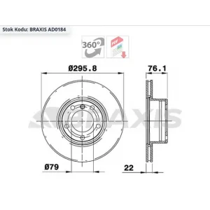 FREN DİSKİ ÖN HAVALI  BMW  5SERİSİ E39 (95-03) 296MM