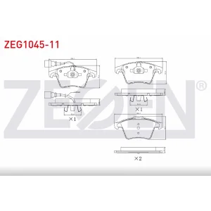 FREN BALATA ÖN FİŞLİ VOLKSWAGEN TRANSPORTER T5 1.9 TDI 2003-2011 / TRANSPORTER T5 2.5 TDI 2003-2011 / TRANSPORTER T6 2.0 TDI 2009- / TRANSPORTER T6 2.0 TDI BITDI 2009>