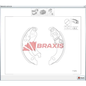 ARKA PABUÇLU BALATA FIAT PANDA (03-12) FORD KA (08-14) 180X32MM