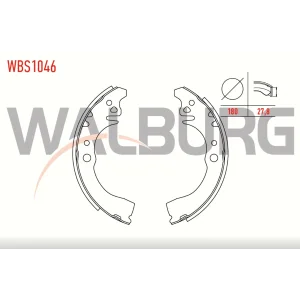 PABUÇLU BALATA ARKA GEELY  (09-11) CHARADE (93-00) 180X27.8MM