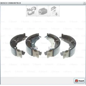 ARKA PABUÇLU BALATA CLIO II (98-05) CLIO III (05-12) CLIO IV (12>) SYMBOL (98-13) (13>) P301-C ELYSEE (12>) LOGAN (04-10) LOGAN (12>) C3 (09>) 203,2X39 MM