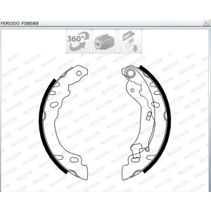 PABUCLU BALATA ARKA FIAT 500 (2007>) 500C (2009>) 500L (2012>) PANDA (03-12) FORD KA (96-08) 180X32MM