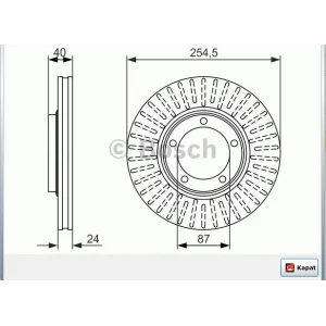 FREN DİSKİ ÖN H1-STAREX (97-07) STAREX (97-08) H-100 KAMYONET (93-04) HAVALI 254MM
