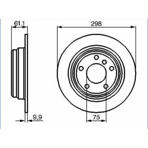 FREN DİSKİ ARKA DÜZ  BMW 5 SERİSİ E39  (98-03) 298MM