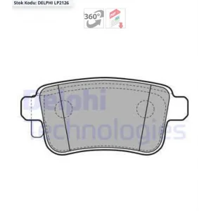 FREN BALATASI ARKA RENAULT KANGOO III  08> MERCEDES CITAN 415  012>