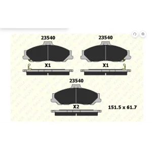 FREN BALATASI ÖN FORD RANGER (1998-2006) MAZDA B2500 (1998-2006)