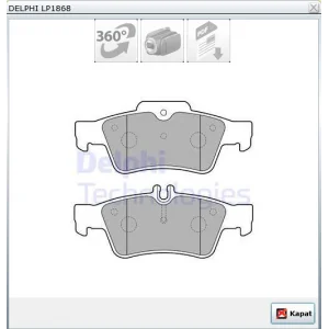 FREN BALATA ARKA MERCEDES E SERISI (W211) E 320 CDI 2002-2008/(W211) E 280 CDI 2002-2008/(W211) E 200 2002-2008/(W211) E 220 CDI 2002-2008/CLS (C218) CLS 250 CDI 2012-/(W220) S 320 CDI 1998-2005