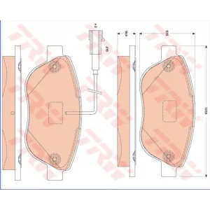 FREN BALATASI ÖN ÇİFTFİŞLİ  DOBLO (010>) G.PUNTO (05-12) LINEA (07>) BRAVO II (06>) OPEL COMBO D (012>)