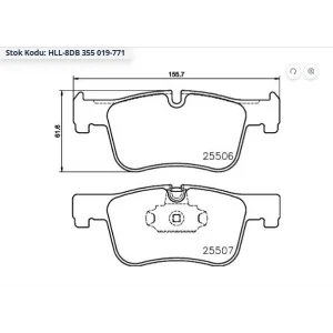 FREN BALATASI ÖN  BMW F20-F21-F30-F31-F32-F33-F34  011>