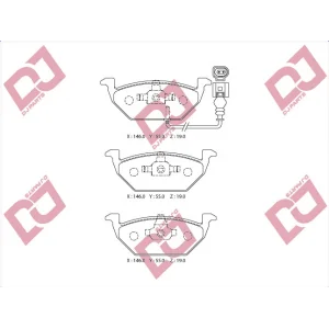FREN BALATA ÖN FİŞLİ  GOLF IV 97-05/ GOLF V 03-09/ BORA 98-05/ AUDI A3 96-03/ LEON  99-06/OCTAVIA 04-13/JETTA 06-11/TOLEDO 05-09/CADDY-ALTEA 04-13