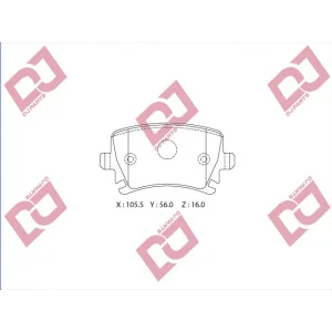 FREN BALATASI ARKA GOLF V(03-09)/ CADDY III-IV(04-15) / JETTA III(05-10) / TIGUAN(08-11) / PASSAT(05-08)/ A3 (04-12)/ LEON(06-13)/OCTAVIA(04-13)