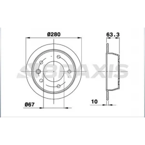 FREN DİSKİ ARKA MERCEDES VİTO W638 (96-03) V SERİSİ W638 (96-03) DÜZ 280MM
