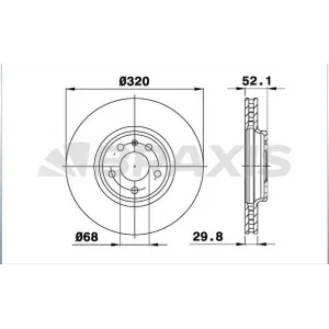 FREN DİSKİ ÖN AUDI A4 (07-15) A5 (07-09) A5 (09-16) Q5 (08-16) HAVALI 320MM KAPLAMALI