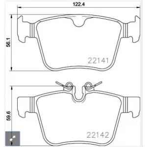 FREN BALATA ARKA 18 JANT LAND ROVER DISCOVERY SPORT (LC) 2.0 TD4 14-/ DISCOVERY SPORT 2.0 Si4 14-/ VOLVO S90 II 2.0 D5 16-/ XC90 II 2.0 D5 15-/ JAGUAR XF (JB) 2.0 D 16-/ XE (X760) 2.0 15-