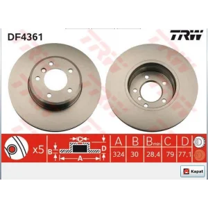 FREN DİSKİ ÖN BMW 5 SERİ E60 / E61 (04-10) 6 SERİ E63 / E64 (04-10)  HAVALI 324MM