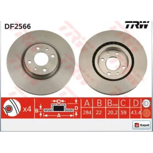 FREN DİSKİ ÖN BRAVO II (06>) DOBLO-STILO (01-10) IDEA (03>) STRADA (98-08) LINEA (07>) MAREA (96-07) HAVALI 284MM