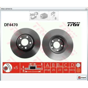 FREN DİSKİ ÖN AUDI A6 (2004-2011) HAVALI 313,8MM