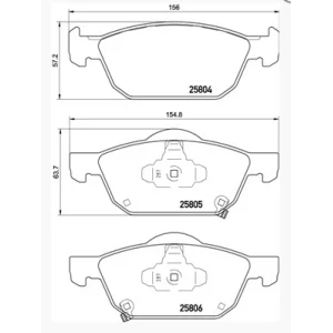 FREN BALATASI ÖN HONDA CIVIC 1.8 VTEC 012> 1.6 I DTEC 014> 1.5-1.6 VTEC FC/FK  KASA 017>