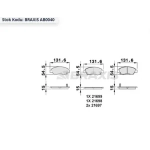 FREN BALATASI ÖN HONDA CIVIC V (93-96) CIVIC VI (96-01) JAZZ II (02-08) JAZZ III (08-13) CITY (2002>)