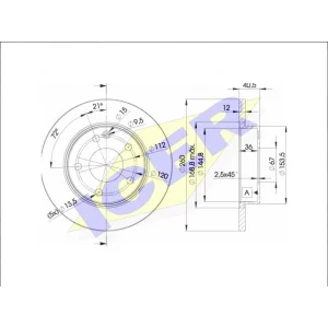 FREN DİSKİ ÖN MERCEDES A SERİSİ W168 (1997-2004) DÜZ 260MM