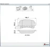 FREN BALATASI ARKA GOLF V(03-09)/ CADDY III-IV(04-15) / JETTA III(05-10) / TIGUAN(08-11) / PASSAT(05-08)/ A3 (04-12)/ LEON(06-13)/OCTAVIA(04-13)