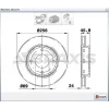 FREN DİSKİ ÖN MITSUBISHI COLT VI (02-12) FORFOUR (04-06) HAVALI 256MM