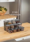 12li 3 Boy Kavanoz Seti & Saklama Kabı & Erzak Kabı 6x650/1300/1900 Ml (40 Lı Etiket Hediyeli)