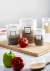 12li Barok Yuvarlak 3 Boy Kavanoz Seti & Saklama Kabı & Erzak Kabı  (4*1000 ML, 4*500 ML,4*250 ML)