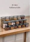 18li 3 Boy Kavanoz Seti & Saklama Kabı & Erzak Kabı 6x650/1300/1900 Ml (40 Lı Etiket Hediyeli)