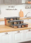 24lü 3 Boy Kavanoz Seti & Saklama Kabı & Erzak Kabı 8x650/1300/1900 Ml (40 Lı Etiket Hediyeli)
