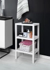 3 Katlı Beyaz Raf Kitaplık & Banyo Düzenleyicisi 73,5 cm